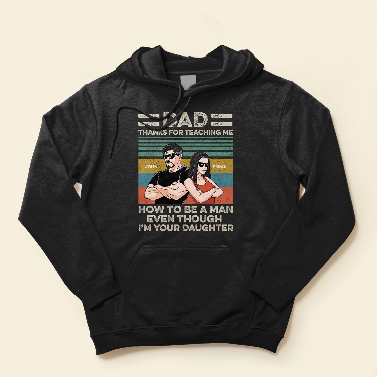 Thanks For Teaching Me How To Be A Man - Personalized Shirt - Father's Day, Appreciate Gift For Dad, Father, Daddy, Husband
