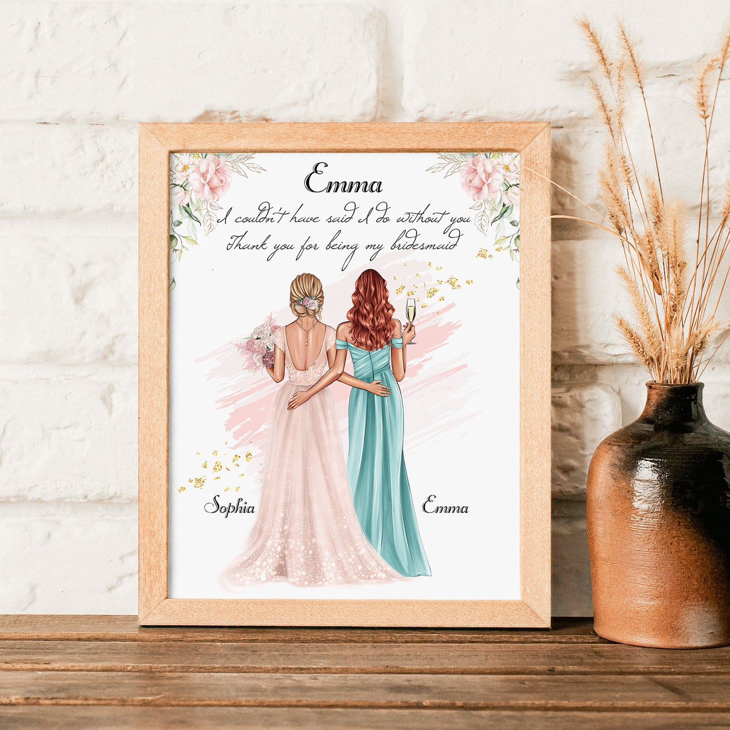 Thanks For Being My Bridesmaid - Personalized Poster