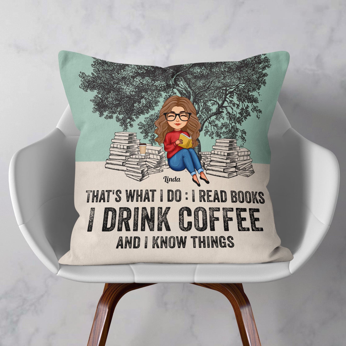 That's What I Do - Personalized Pillow (Insert Included) - Birthday, Loving Gift For Book Lovers, Bookworms, Book Nerds