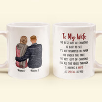 The Best Gift At Christmas Is Easy To See - Personalized Mug - Anniversary Gift For Wife, Wifey
