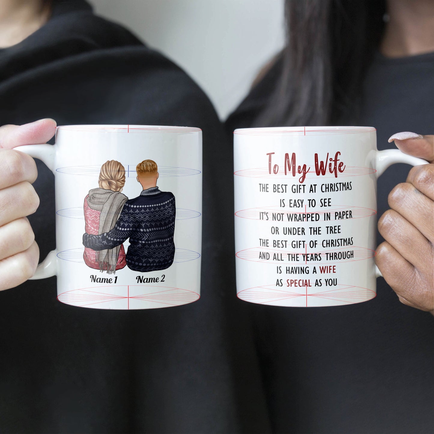 The Best Gift At Christmas Is Easy To See - Personalized Mug - Anniversary Gift For Wife, Wifey