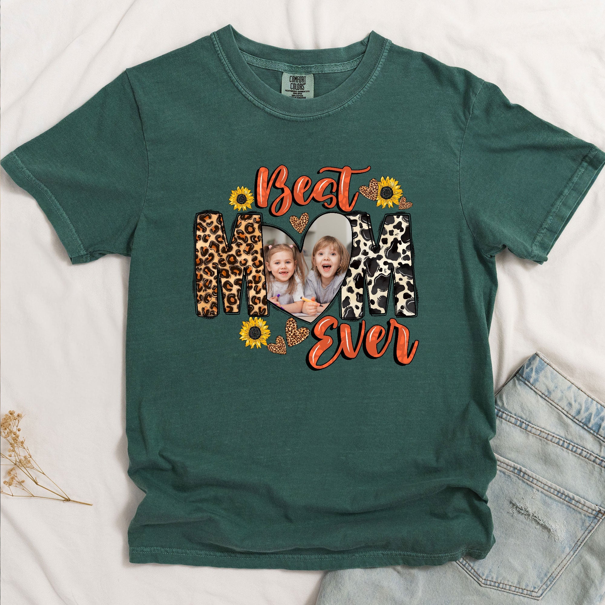 The Best Mom - Personalized Photo Comfort Tee