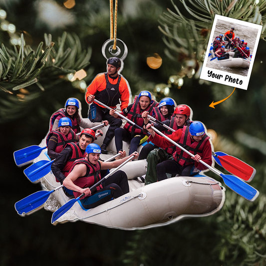 The Best Team To Go Rafting With - Personalized Acrylic Photo Ornament