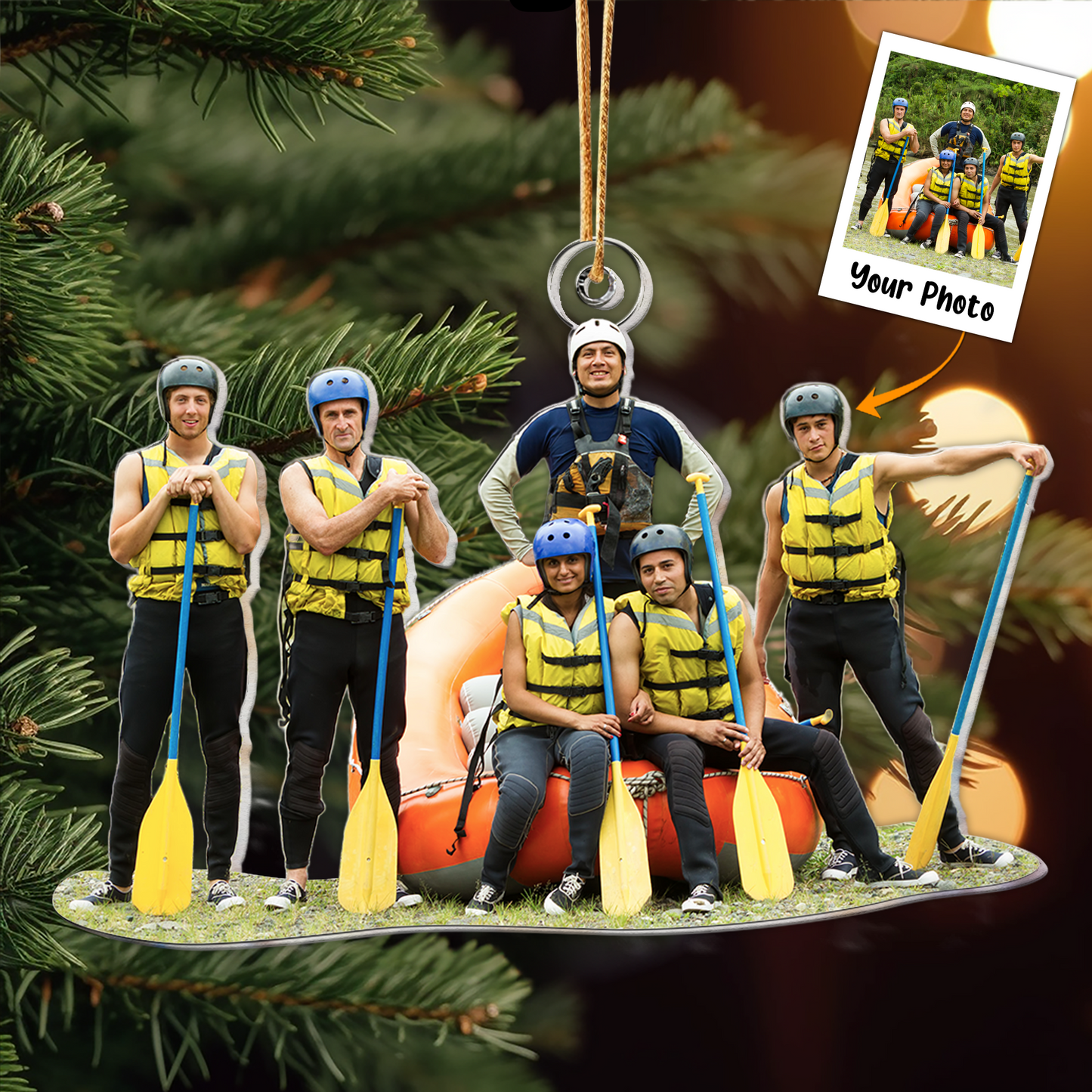 The Best Team To Go Rafting With - Personalized Acrylic Photo Ornament