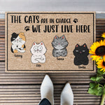 The Cats Are In Charge - Personalized Doormat