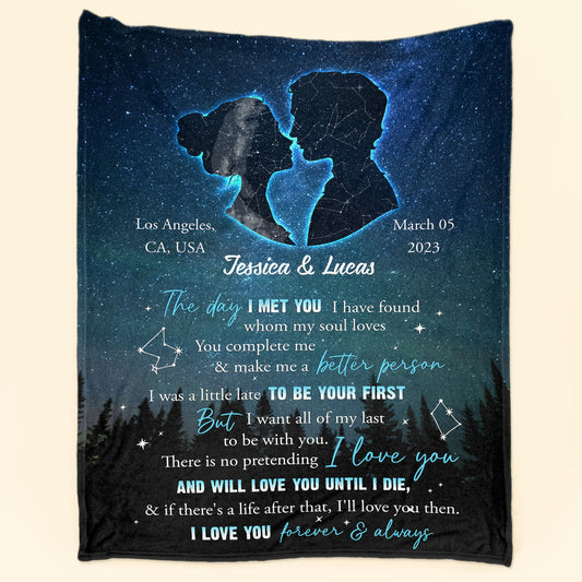 The Day I Met You I Found The One Whom My Soul Loves - Personalized Blanket