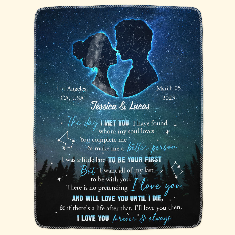 The Day I Met You I Found The One Whom My Soul Loves - Personalized Blanket