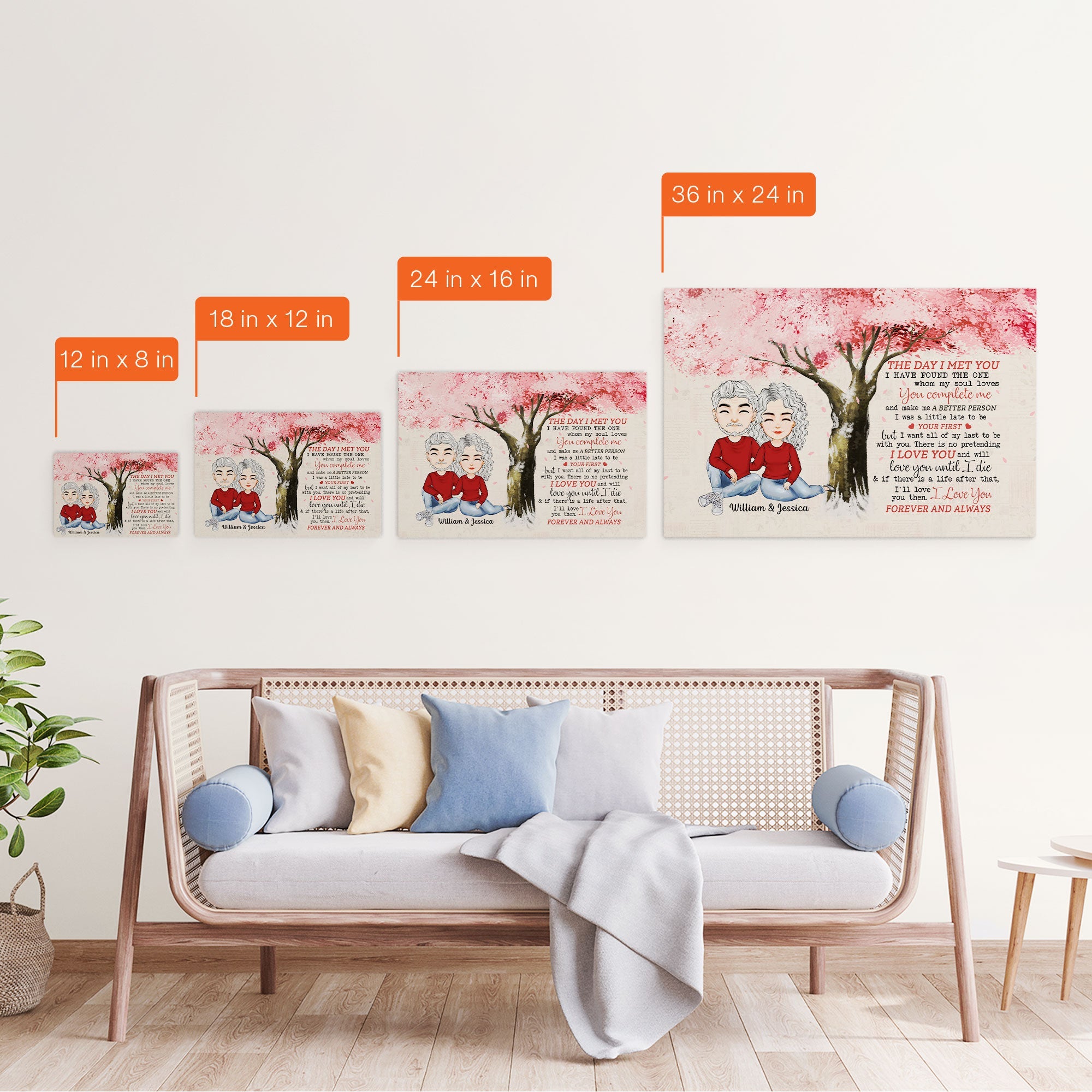 The Day I Met You - Personalized Poster/Wrapped Canvas