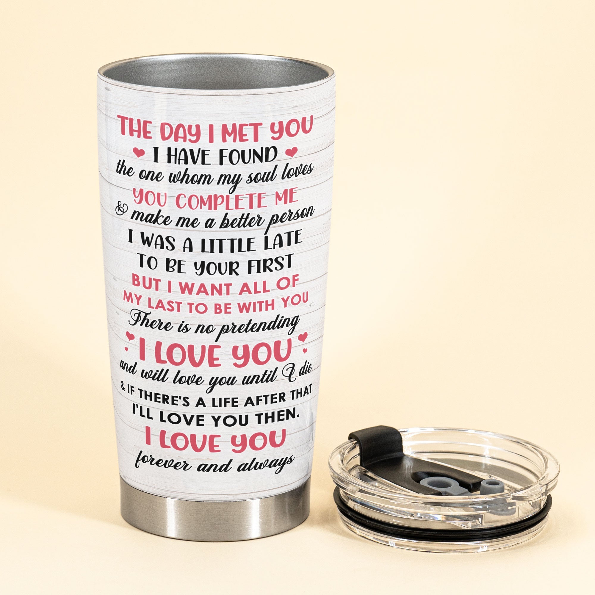 The Day I Met You - Personalized tumbler - Valentine's Day, Christmas Gift For Girlfriend, Boyfriend, Wife, Husband, Lovers