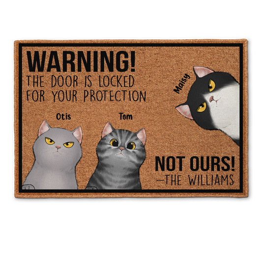 The Door Is Locked - Personalized Doormat