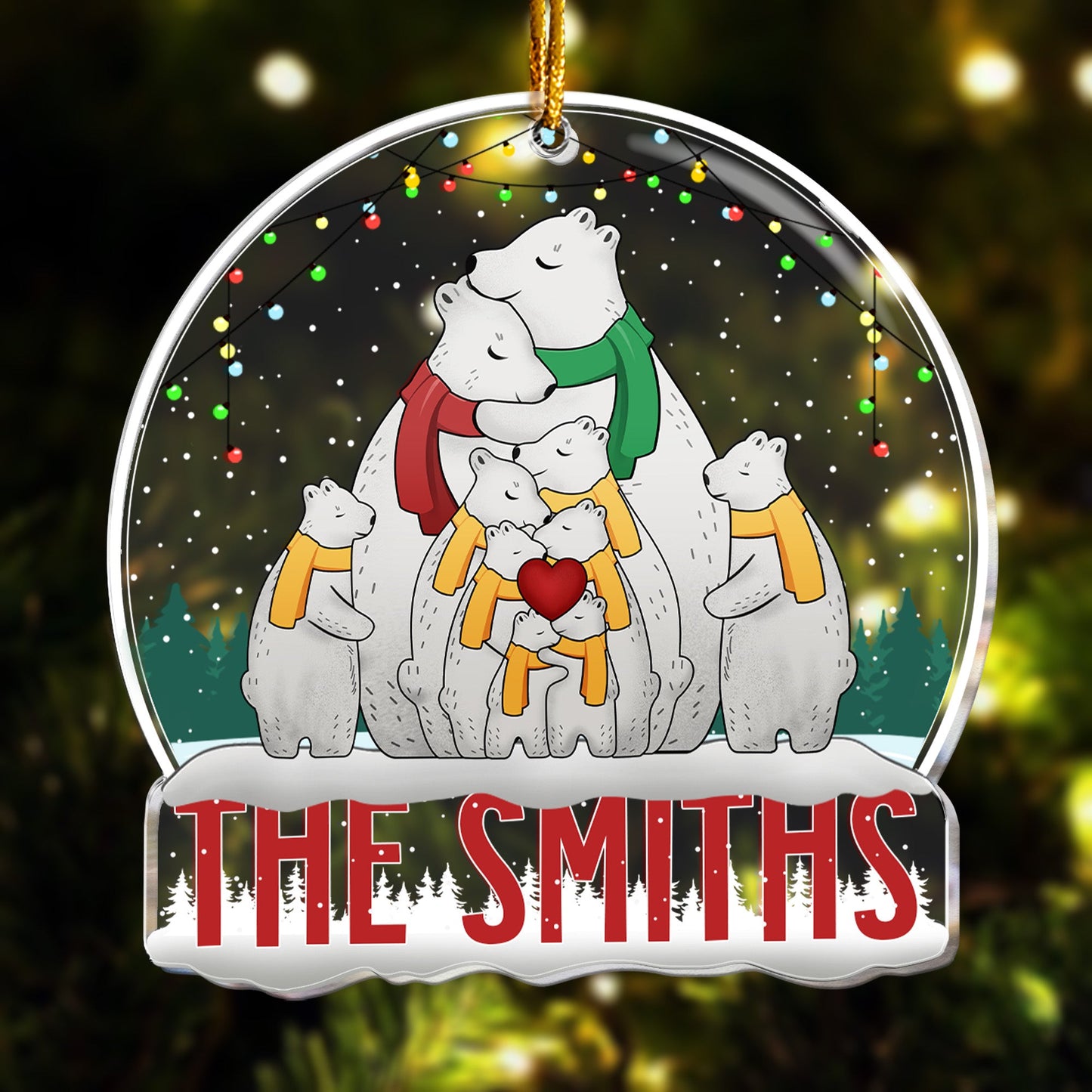 The Family Bear - Personalized Acrylic Ornament