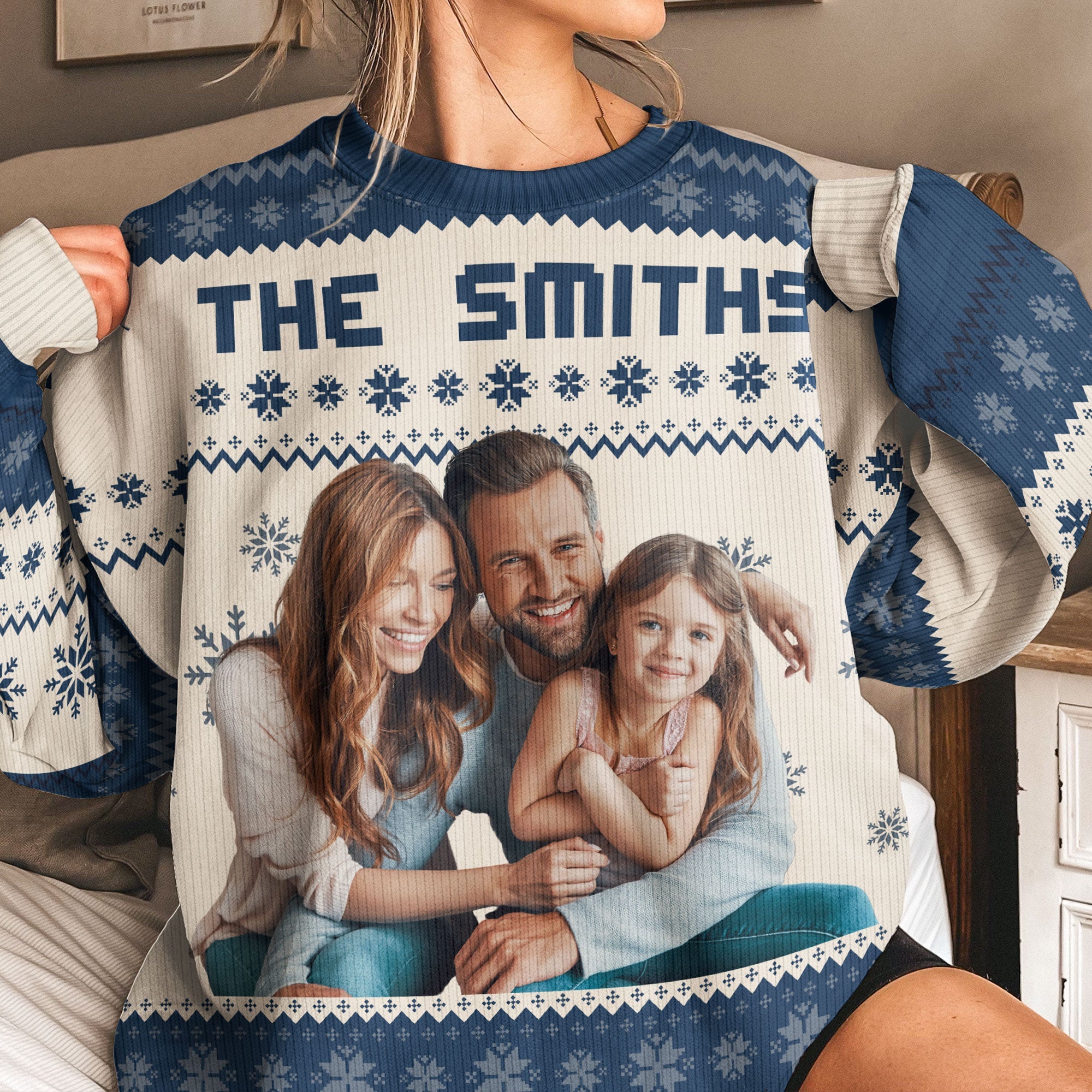 The Family - Personalized Photo Ugly Sweater