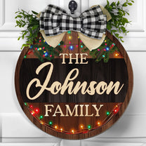 The Family - Personalized Wood Wreath