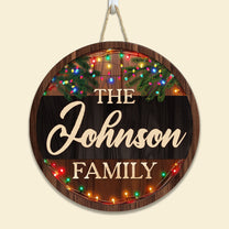 The Family - Personalized Wood Wreath