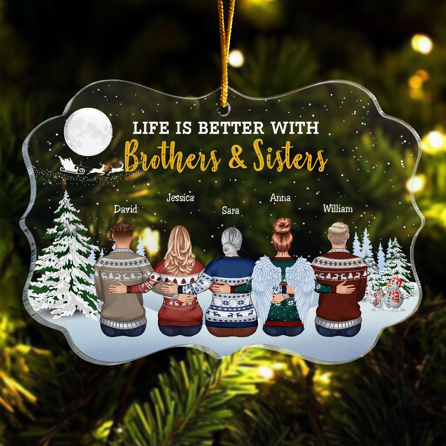 The Greatest Gift Our Parents Gave Us Was Each Other - Up To 10 People - Personalized Acrylic Ornament
