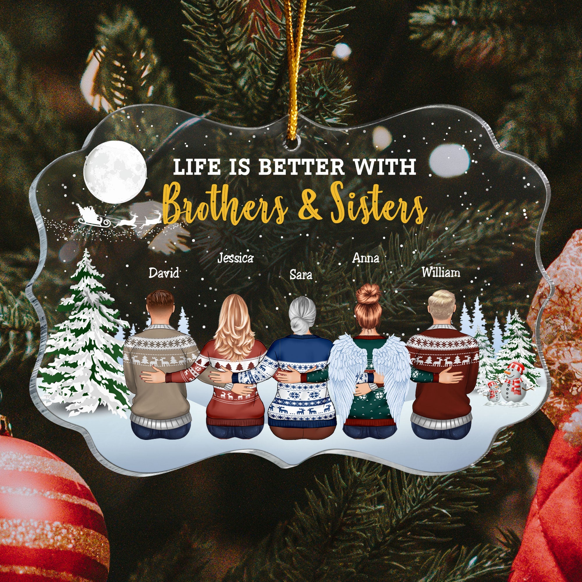 The Greatest Gift Our Parents Gave Us Was Each Other - Up To 10 People - Personalized Family Ornament