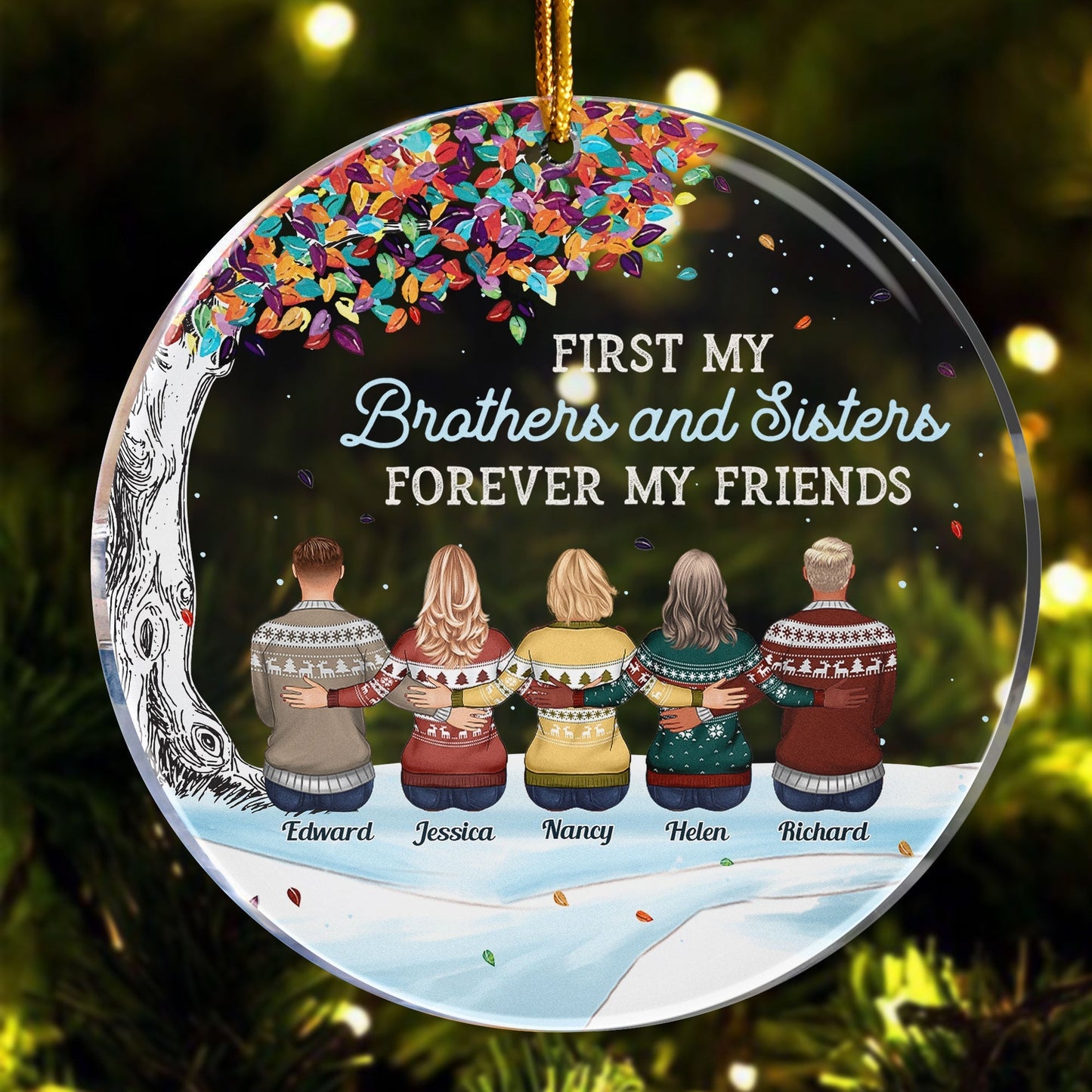 The Greatest Gift Our Parents Gave Us Was Each Other - Personalized Aluminum Ornament - Christmas Gift For Family Members, Brothers, Sisters