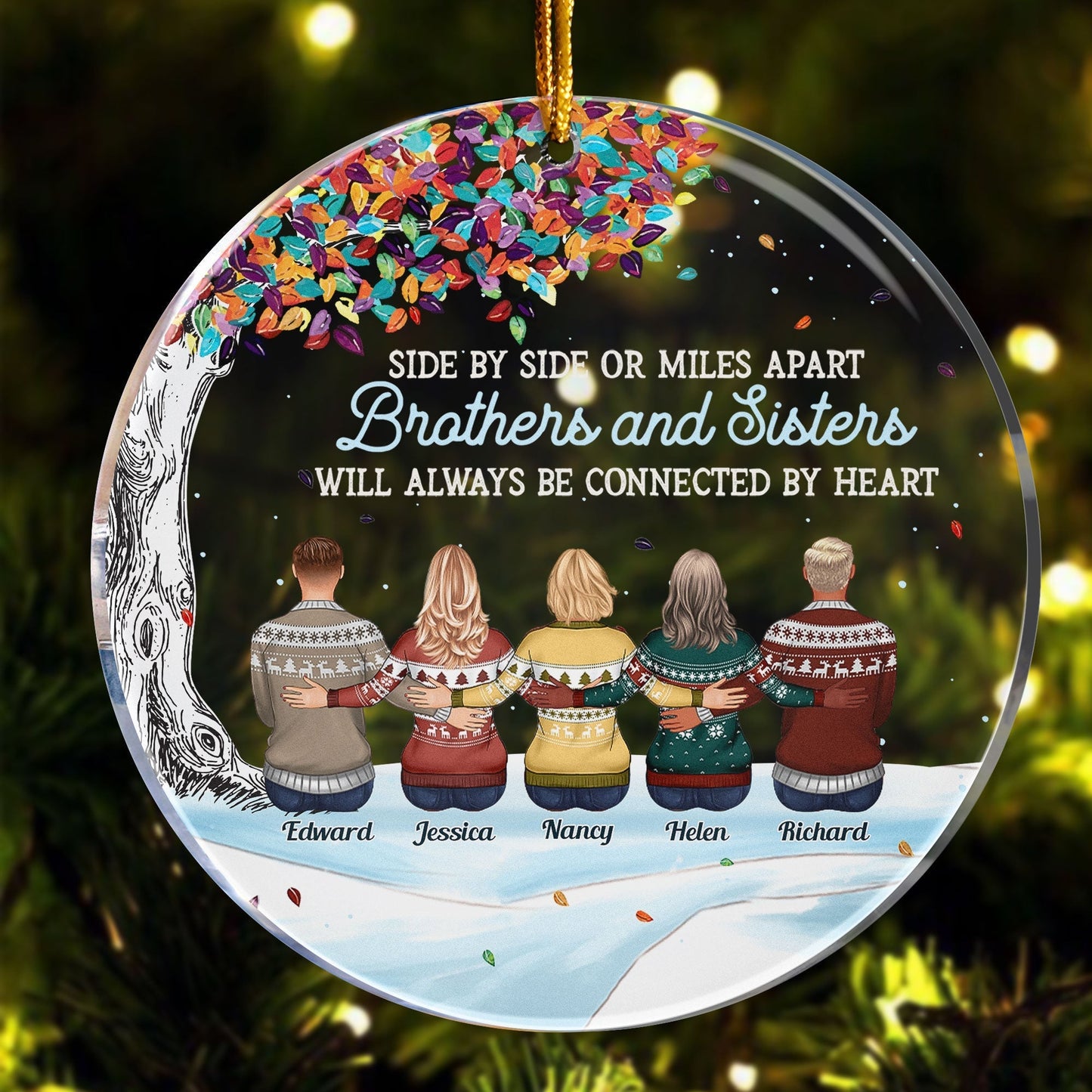 The Greatest Gift Our Parents Gave Us Was Each Other - Personalized Aluminum Ornament - Christmas Gift For Family Members, Brothers, Sisters