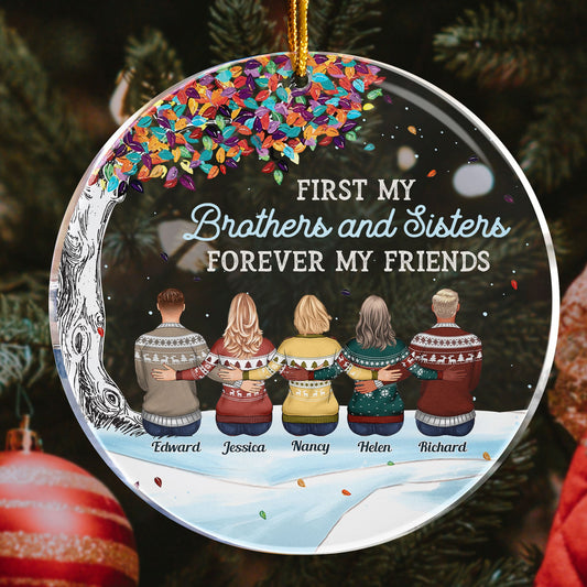 The Greatest Gift Our Parents Gave Us Was Each Other - Personalized Circle Acrylic Ornament - Christmas Gift For Family Members, Brothers, Sisters