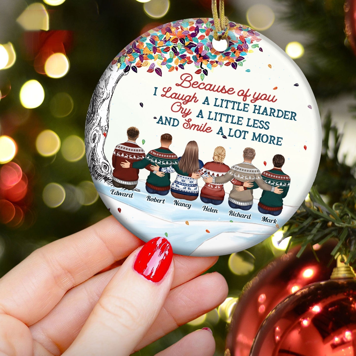 The Greatest Gift Our Parents Gave Us Was Each Other - Personalized Aluminum Ornament - Christmas Gift For Family Members, Brothers, Sisters