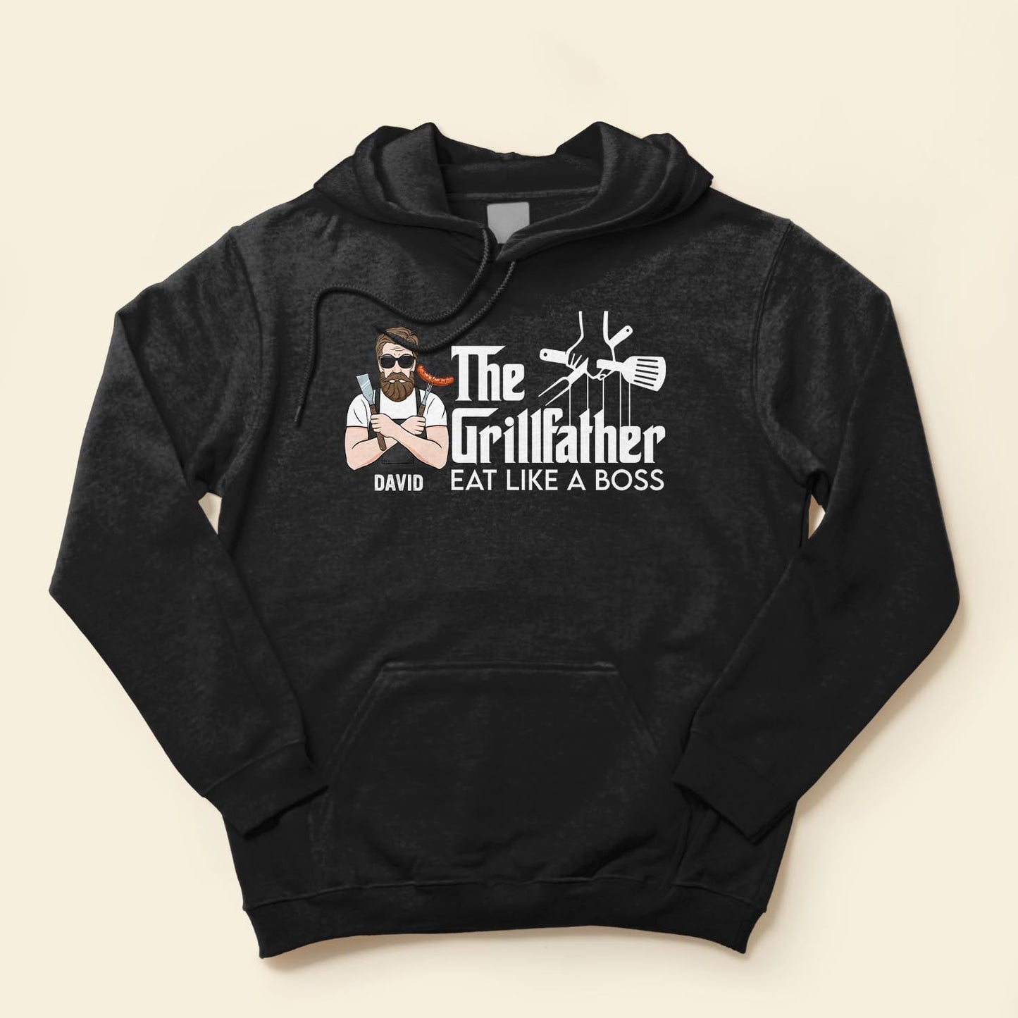 The Grillfather Eat Like A Boss  - Personalized Shirt - Father's Day, Birthday, Funny Gift For Dad, Father, Husband