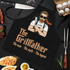 The Grillfather - Personalized Apron With Pocket - Birthday, Funny Gift For Father, Dad, Bbq Loving Dad