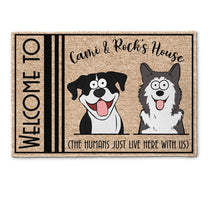 The Humans Just Live Here - Personalized Doormat