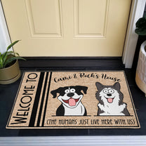 The Humans Just Live Here - Personalized Doormat