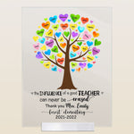 The Influence Of A Good Teacher Can Never Be Erased - Personalized Acrylic Plaque - End of year, School Leaving, Birthday, Appreciation Gift For Teacher