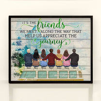 The Journey With Friends - Personalized Poster - Gift For Campers. Friends