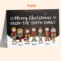 The Joy Of Christmas Is Family - Personalized Folded Card - Christmas Gift For Family Members