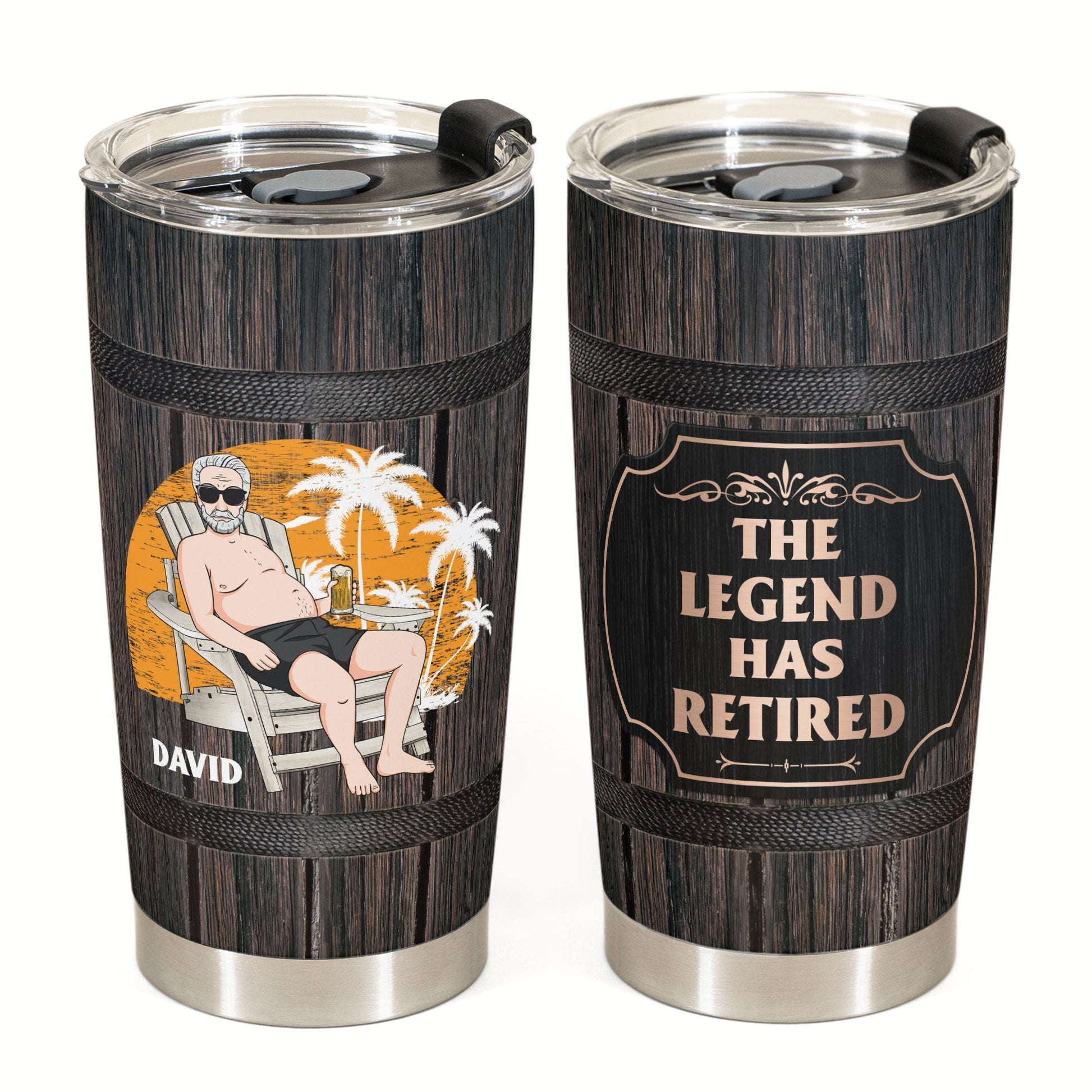 Legend Husband Daddy Grandpa, Personalized Tumbler Cup, Father's Day Custom  Gifts