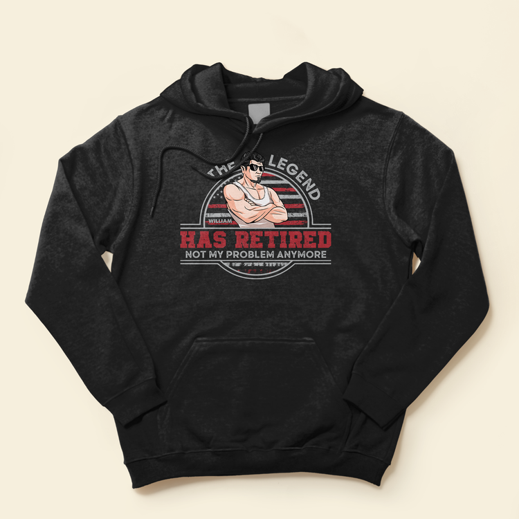 The Legend Has Retired Ver 2 - Personalized Shirt - Birthday Funny Gift, 4th Of July Gift For Dad, Husband, Grandpa