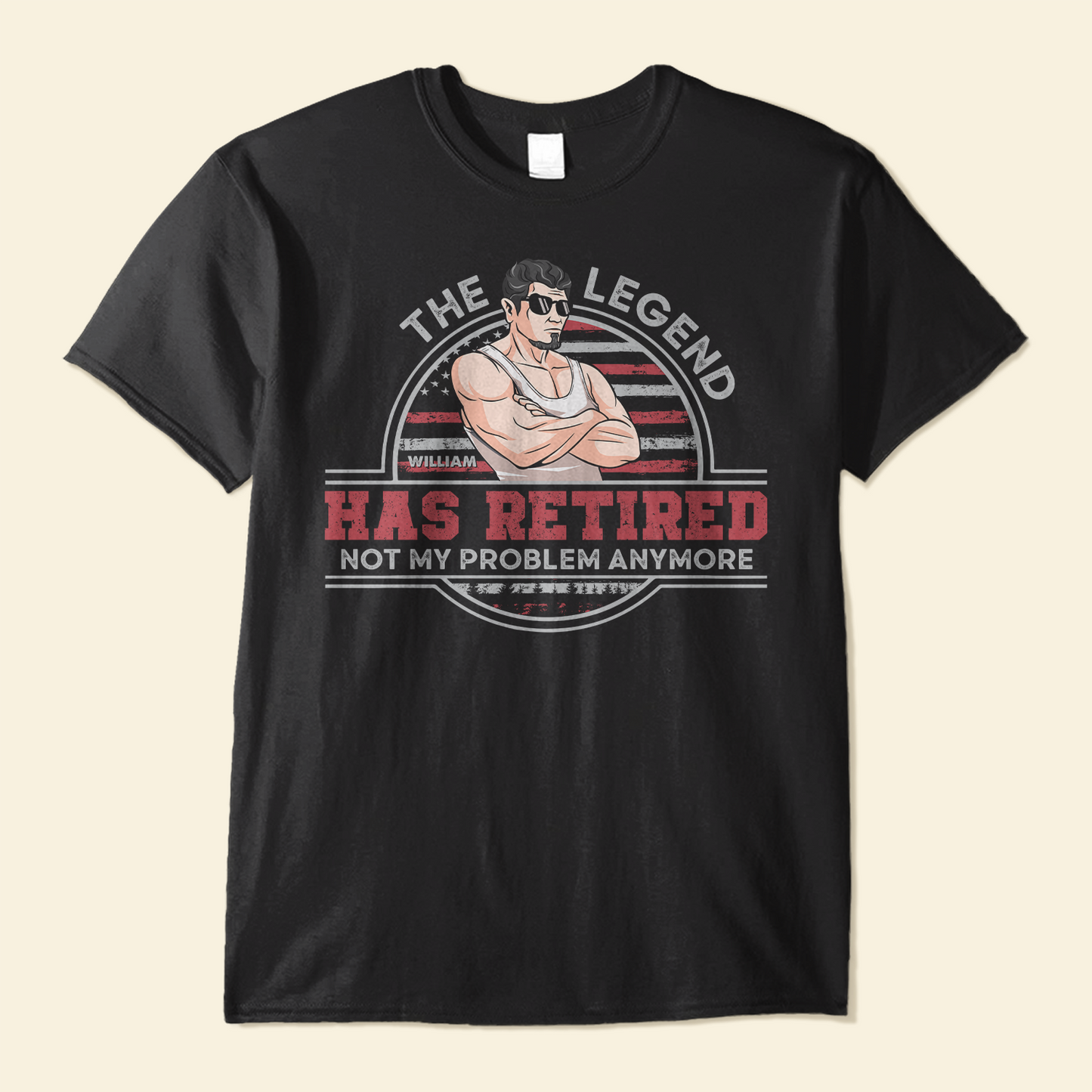 The Legend Has Retired Ver 2 - Personalized Shirt - Birthday Funny Gift, 4th Of July Gift For Dad, Husband, Grandpa