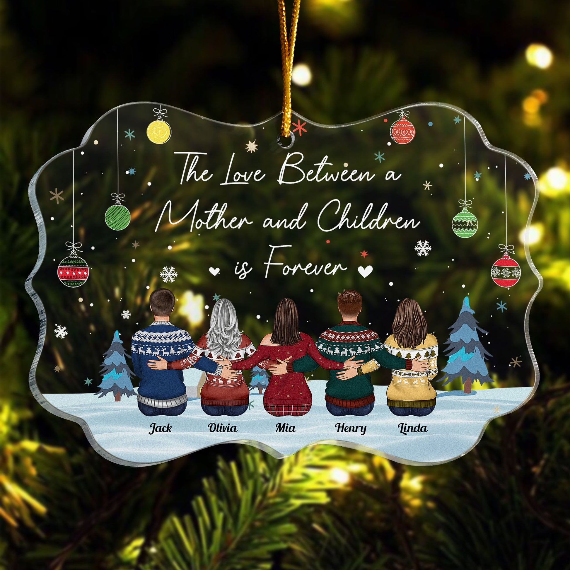 Gift for Son From Mom, Personalized Christmas Ornament for Son