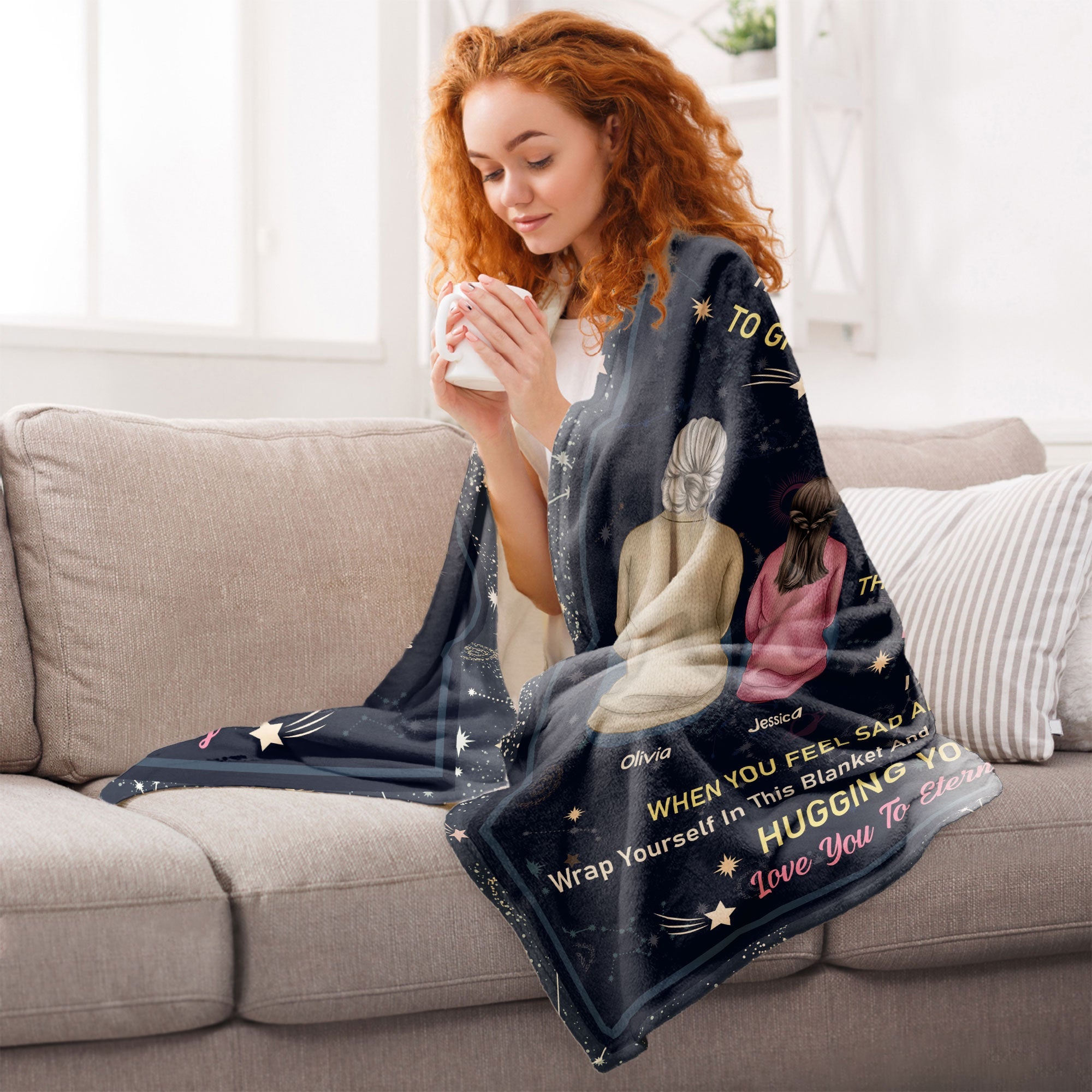 To Granddaughter Inside This Blanket Is A Piece Of My Heart - Personalized Blanket