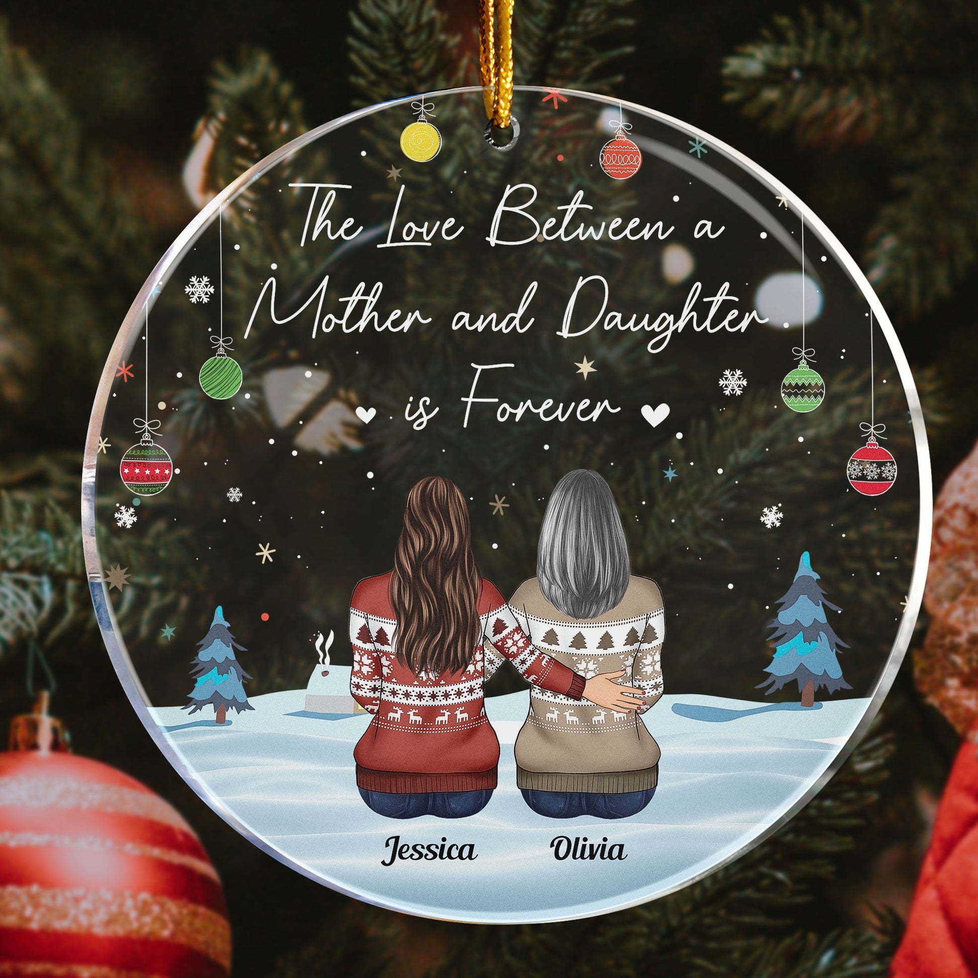 The Love Between A Mother And Daughter Is Forever Personalized