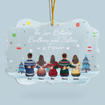 The Love Between Brother And Sister Is Forever - Personalized Acrylic Ornament - Christmas Gift For Sisters, Brothers