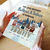 The Love Between Family Is Forever Christmas Eve - Personalized Acrylic Plaque - Christmas Gifts For Family Members, Sisters, Brothers, Mom, Dad