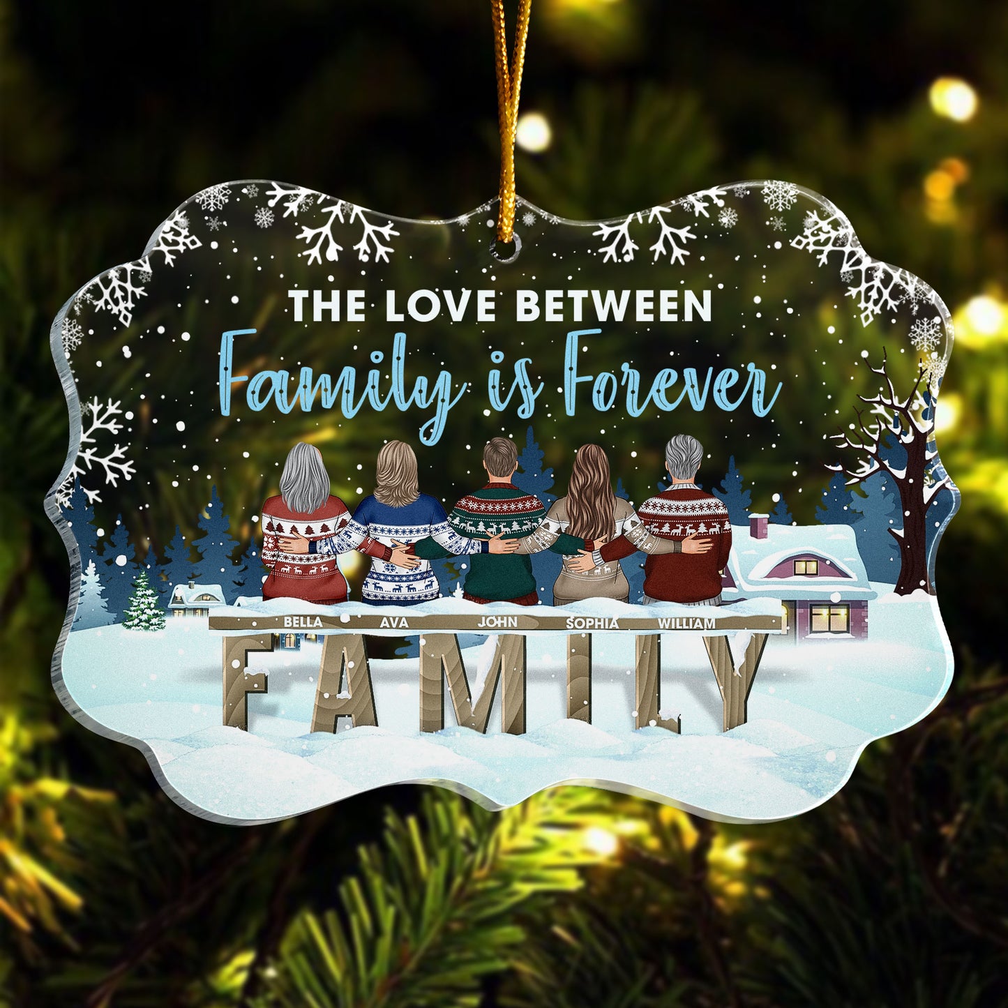 The Love Between Family Is Forever - Personalized Acrylic Ornament