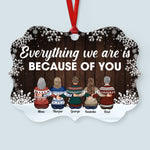 The Love Between Family Is Forever - Personalized Aluminum Ornament - Family Hugging
