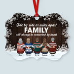The Love Between Family Is Forever - Personalized Aluminum Ornament - Family Hugging