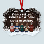 The Love Between Family Is Forever - Personalized Aluminum Ornament - Family Hugging