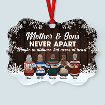 The Love Between Family Is Forever - Personalized Aluminum Ornament - Family Hugging