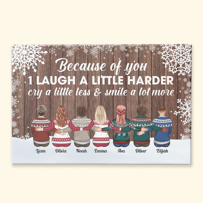 The Love Between Family Is Forever - Personalized Wrapped Canvas - Christmas Gift Family Canvas For Dad, Mom, Children - Family Hugging