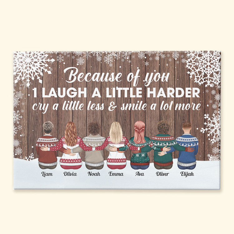 The Love Between Family Is Forever - Personalized Canvas - Christmas Gift Family Canvas For Dad, Mom, Children - Family Hugging