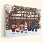 The Love Between Family Is Forever - Personalized Canvas - Christmas Gift Family Canvas For Dad, Mom, Children - Family Hugging