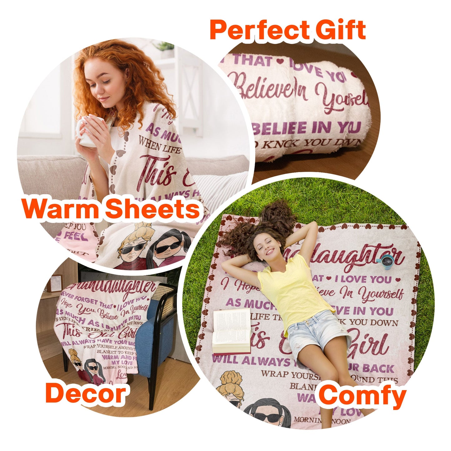 The Love Between Grandma And Granddaughter - Personalized Blanket