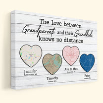 The Love Between Grandparents And Grandkids - Personalized Wrapped Canvas