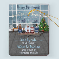 The Love Between Mom & Children Is Forever - Personalized Wooden Card With Pop Out Ornament